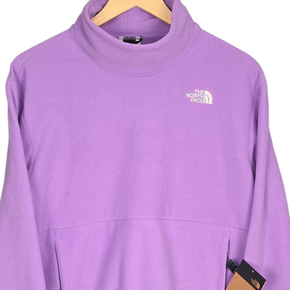 The North Face Anchor Funnel Neck Pullover Women Medium Purple Fleece Jacket NEW